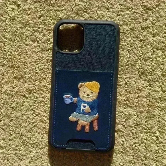 iPhone 11 Pro Phone Case with Bear details, true navy - Picture 2 of 8